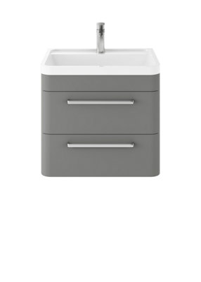 Hudson Reed Solar Wall Hung 2-Drawer Vanity Unit, Elegant Vanity Unit ...