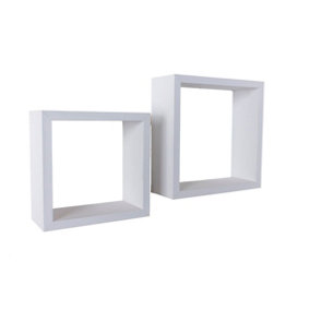 Hudson set of 2 wall cubes - matt white