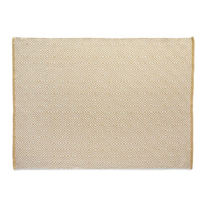Hug Rug Woven Diamond Rug Gold 80X150