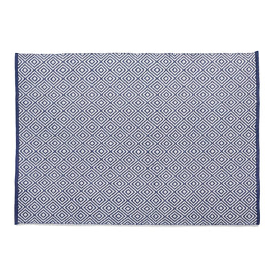 Hug Rug Woven Diamond Rug Navy 120X170
