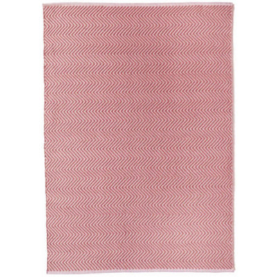 Hug Rug Woven Herringbone Rug Coral Pink 160X230
