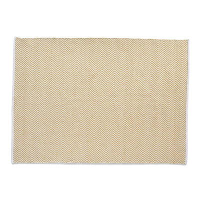 Hug Rug Woven Herringbone Rug Gold 80X150