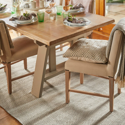 Hug Rug Woven Herringbone Rug Sky Grey 160X230