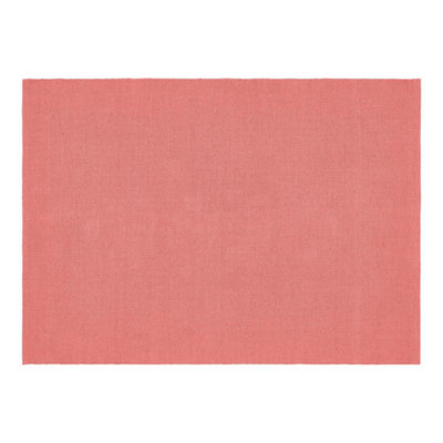 Hug Rug Woven Plain Rug Coral Pink 80X150