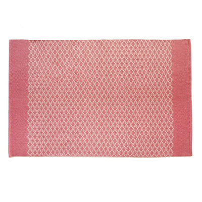 Hug Rug Woven Trellis Rug Coral Pink 160X230