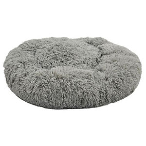 HugglePets Anti-Anxiety Large Grey Donut Dog Bed