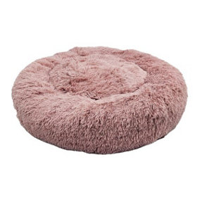 HugglePets Anti-Anxiety Large Pink Donut Dog Bed