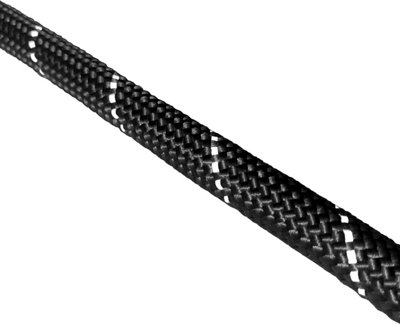 HugglePets Black 107cm x 1cm Reflective Weatherproof Rope Dog Lead