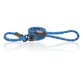 HugglePets Blue 100cm x 0.8cm Reflective Weatherproof Rope Dog Slip Lead