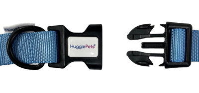 HugglePets Blue Large 45 - 70cm Snappy Weatherproof Dog Collar