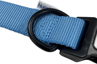 HugglePets Blue Large 45 - 70cm Snappy Weatherproof Dog Collar