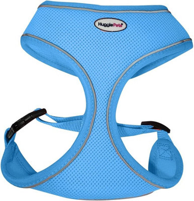 HugglePets Blue Medium 44 - 57cm Reflective Air Mesh Dog Harness