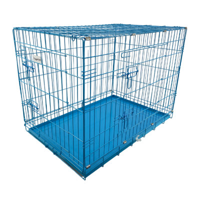 Metal dog crate with metal cheap tray