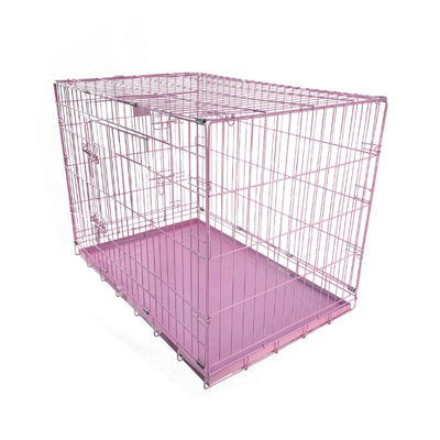 Pink medium dog clearance crate