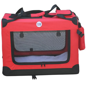 HugglePets Fabric Crate - Medium Red