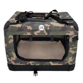 HugglePets Fabric Crate - Small Camo Green