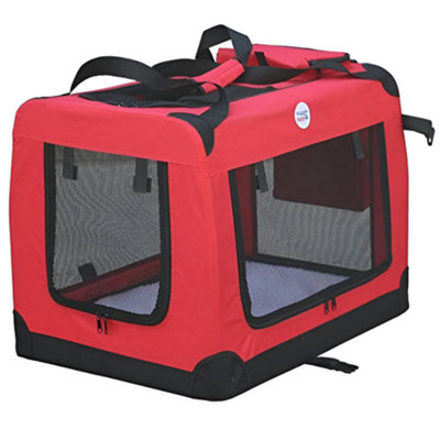 HugglePets Fabric Crate Small Red DIY at B Q