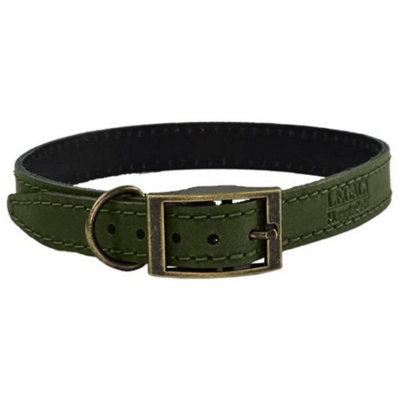 HugglePets Leather Dog Collar Extra Large 45 50 cm Khaki