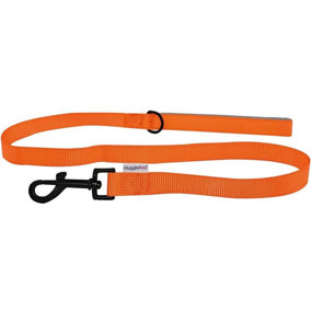 HugglePets Padded Orange 100cm x 1.9cm Weatherproof Dog Lead