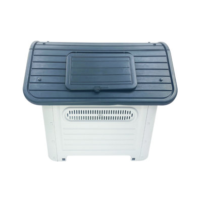 HugglePets Plastic Dog Kennel (419) (Grey Roof) - 6