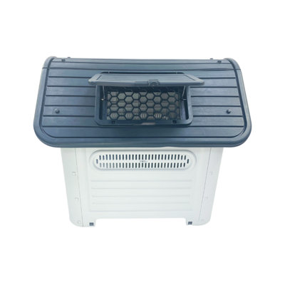 HugglePets Plastic Dog Kennel (419) (Grey Roof) - 7