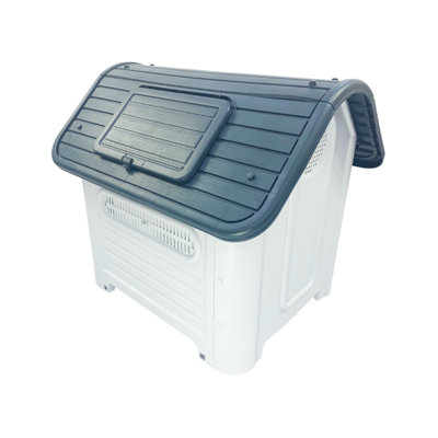 HugglePets Plastic Dog Kennel (419) (Grey Roof) - 4
