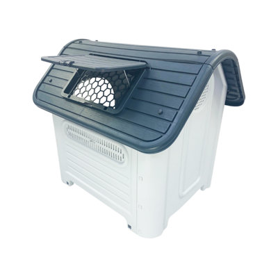 HugglePets Plastic Dog Kennel (419) (Grey Roof) - 5