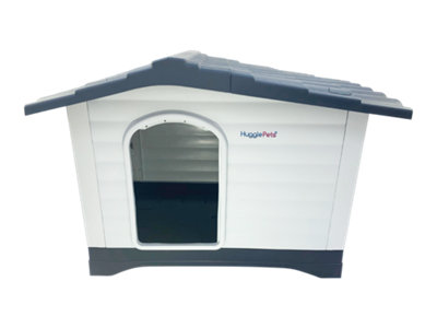 HugglePets Plastic Dog Kennel with Base 424 Grey Roof DIY at B Q