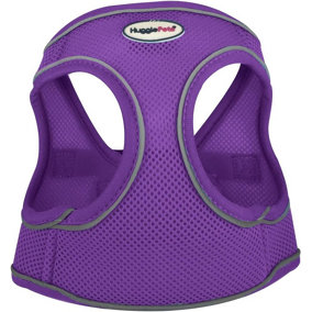 HugglePets Purple Medium 44 - 52cm Step In Air Mesh Dog Harness