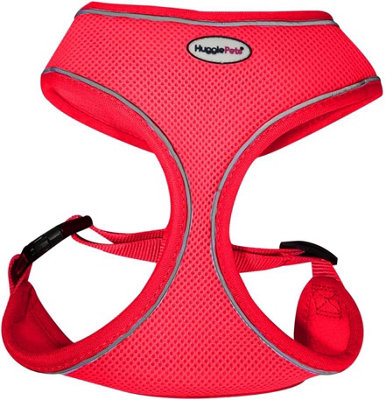 HugglePets Red Small 34 - 45cm Reflective Air Mesh Dog Harness