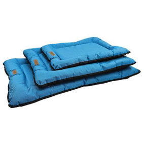 HugglePets Water-Proof Mat Large Blue Dog Bed
