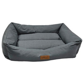 HugglePets Water-Proof Small Grey Dog Lounger Bed