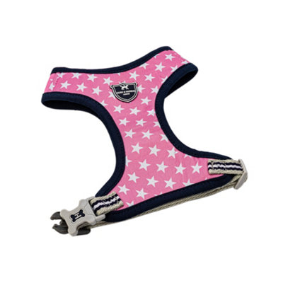 Hugo & Hudson Fabric No Pull Dog Harness, Adjustable Pet Vest, Pink
