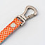 Hugo & Hudson Fabric Nylon Pet Dog Lead Leash - Orange Geometric - 120cm x 2.5cm