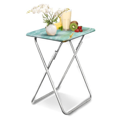 Huhote Folding Snack Table Small Spaces Side Table End Table Coffee ...