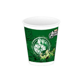 Hulk Plastic 200ml Party Cup (Pack of 8) Green/White (One Size)
