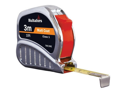 Hultafors 368013 TM3ME Chrome Tri-Matic Pocket Tape 3m/10ft (Width 13mm) HUL368013