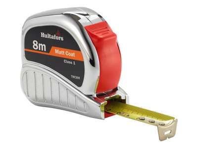 Hultafors TM8M Chrome Tri-Matic Pocket Tape Measure 8m Width 25mm HUL368203