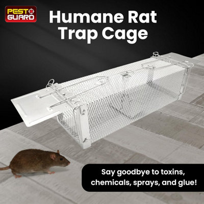 Humane Rat Trap Cage Live Rat Mouse TrapsReusable Rat Cage For Indoor
