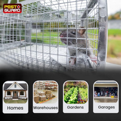 Humane Rat Trap Cage Live Rat Mouse TrapsReusable Rat Cage For Indoor