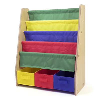 Humble Crew Children's Bookcase Storage Rack with 4 Tiers, Children's ...