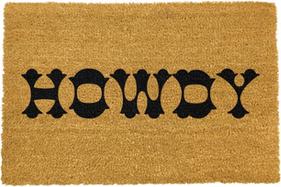 Humorous Cowboy Howdy Text Doormat