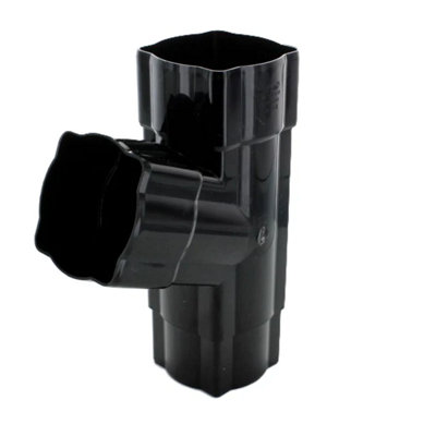 Hunter Regency 74mm Rainwater Pipe Branch 112.5 Degree Black BR922