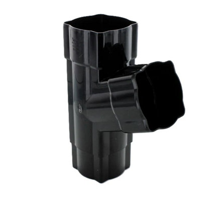 Hunter Regency 74mm Rainwater Pipe Branch 112.5 Degree Black BR922