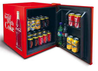Husky Coca Cola Mini Fridge, 43 Litres, Red, HUS-EL196