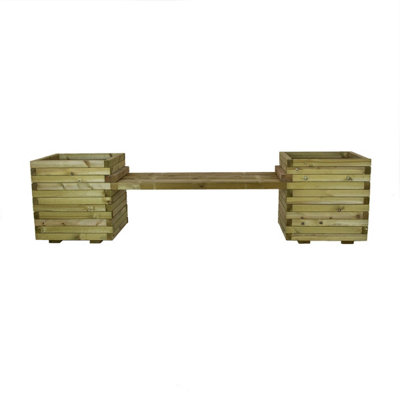 Hutton Garden Wooden British Made Windermere Garden Planter Bench FCS Cert - 3