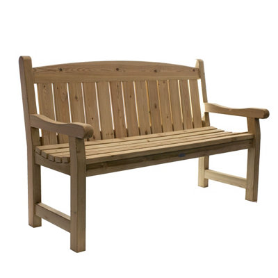 Hutton Garden Wooden Cotswold British Made 3 Seater Bench FCS Certified - 5