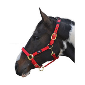 Hy Deluxe Padded Head Collar Red (Pony)