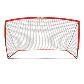 Hy-Pro 12ft x 6ft Pop Up Flexi Football Goal, Portable Football Goal with Carry Bag for Indoor Outdoor Kids Adults