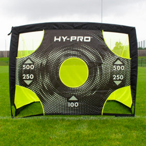 Hy-Pro 4ft x 3ft 2-in-1 Target Pop Up Flexi Football Goal, Portable Football Goal with Carry Bag for Indoor Outdoor Kids Adults